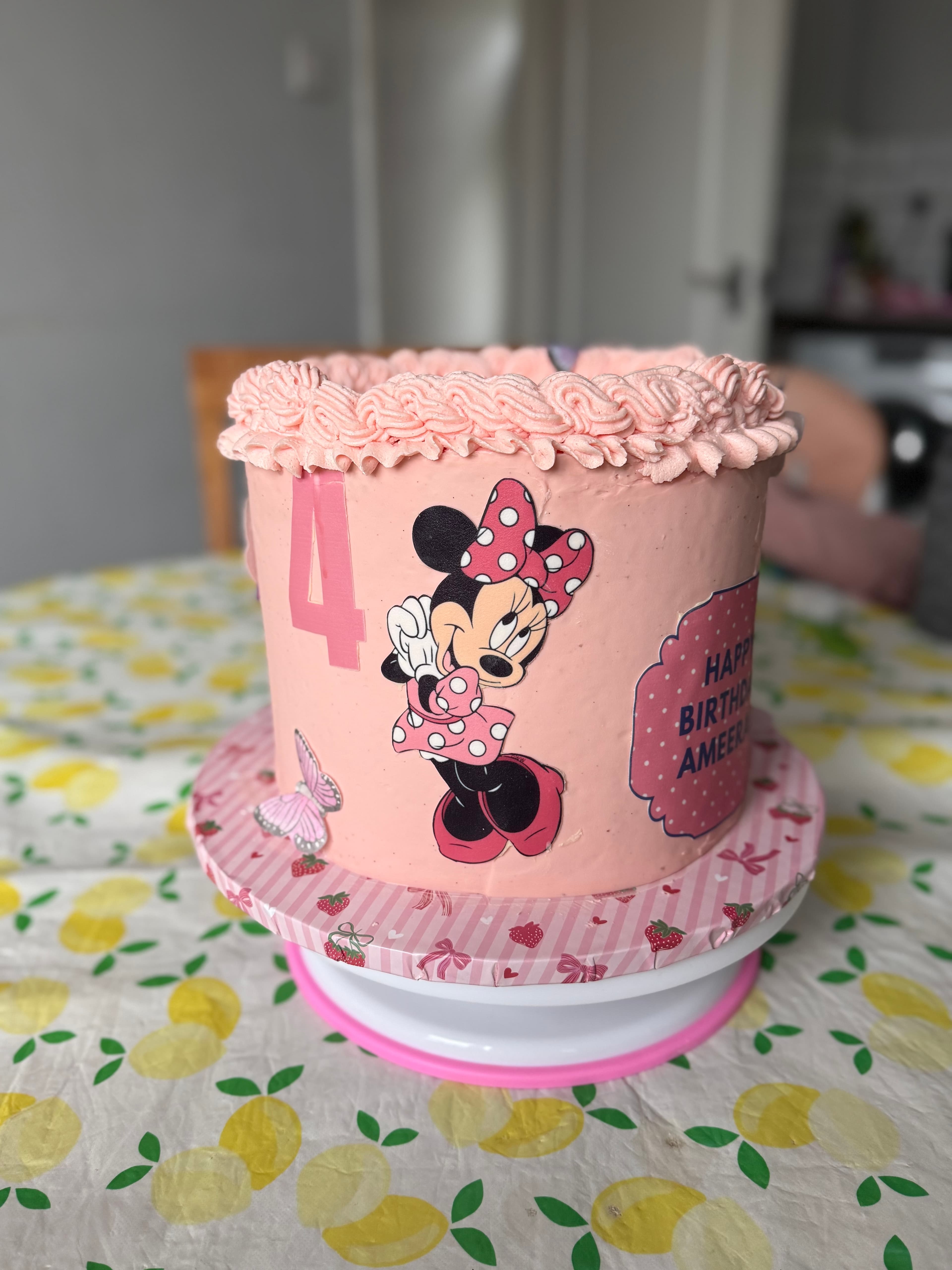 Pink custom cake